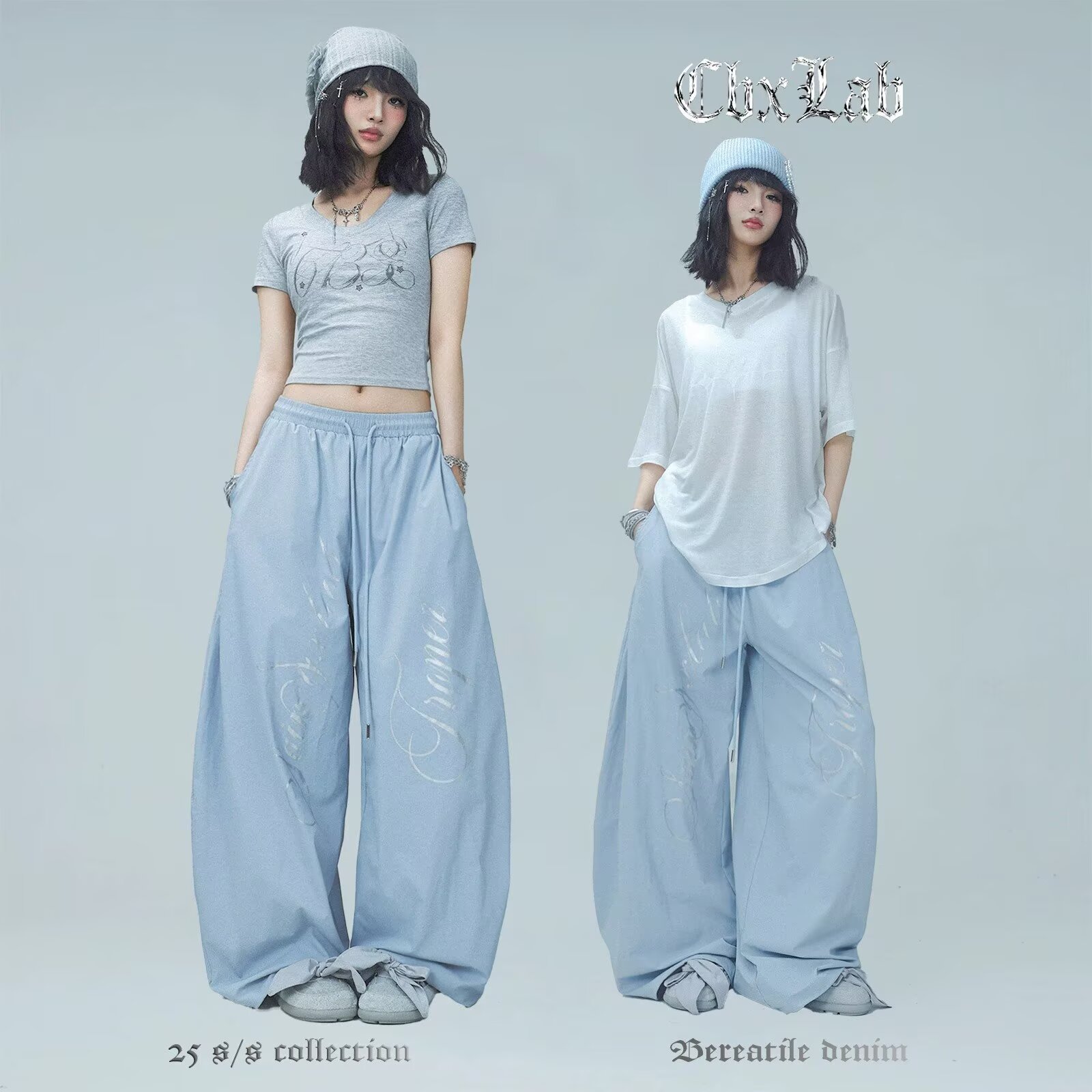 도파민 아메리칸 여성 여름 새로운 루즈핏 다용도 스트레이트 와이드 레그 팬츠 캐주얼 운동 낙하산 병 바지 트렌디