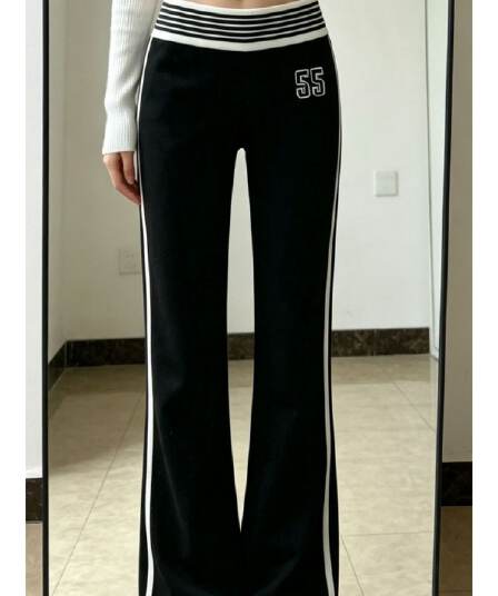 순수한 Mianhua 면 복합 우유 실크 합계 320 그램 가을 한국 스타일 새로운 몸매 가꾸기 슬림해 보이는 긴 바지