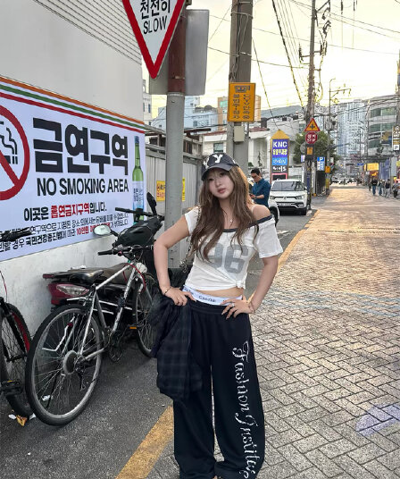 아메리칸 알파벳 캐주얼 스트레이트 웨이 바지 여성 2026 새로운 펌프 로프 바지 와이드 레그 팬츠 루즈핏 슬림해 보이는 긴 바지