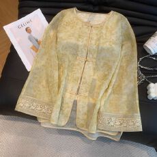 批发欧货新中式<b class='q'>欧根纱</b>刺绣外套女春季新款高级感圆领国风温柔气质上衣