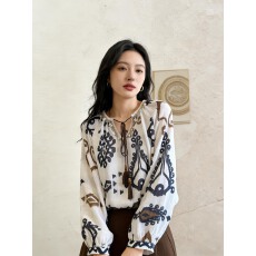 批发波西米亚风高端休闲时尚百搭上衣女2026夏季新款防晒长袖<b class='q'>衬衫</b>上衣
