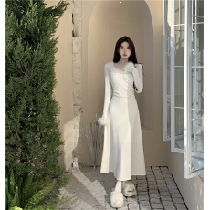 批发实拍大码女装2025秋季新款法式甜美修身<b class='q'>高档</b><b class='q'>连衣裙</b>