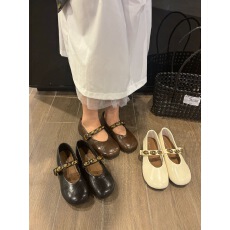 批发2025秋季新款复古平底单鞋女经典圆头小皮鞋一字带浅口玛丽珍女鞋