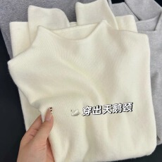 批发糖果色软糯小立领内搭上衣女秋冬修身<b class='q'>毛衣</b>针织衫半高领加绒打底衫