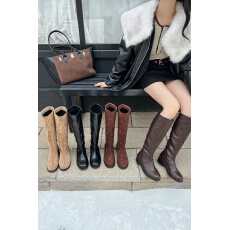 休闲百搭一脚蹬不过膝长靴女