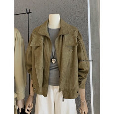 批发5件起批不退不换7040复古气质风衣外套新款宽松百搭休闲夹克上衣