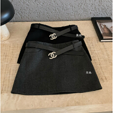 批发<b class='q'>复古</b>高腰显瘦毛呢西装半身裙秋冬季休闲百搭短裙