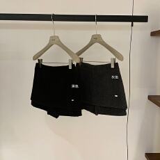 假两件毛呢半身裙显瘦高腰灰色复古裙裤