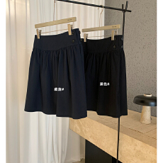 批发韩系复古轻亚风花苞<b class='q'>百搭</b>褶皱蓬蓬中长裙半身裙