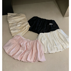 批发云朵蓬蓬感/粉色仙<b class='q'>女</b>灯笼短<b class='q'>裙裤</b>高腰花苞半身裙