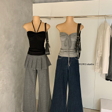 批发韩系蝴蝶结抹胸背心高级感辣妹性感<b class='q'>百搭</b>无袖上衣