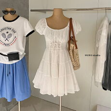 批发韩系穿搭叠穿连衣裙设计感小众气质裙A字裙