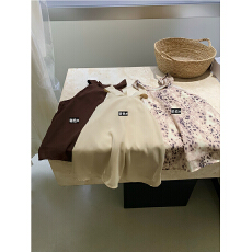 批发复古豹纹柔光感系带飘逸显瘦挂脖纯欲上衣