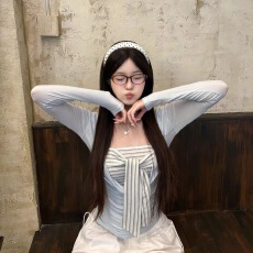 批发韩系天丝条纹荡领抹胸两件套莱赛尔<b class='q'>罩衫</b>上衣