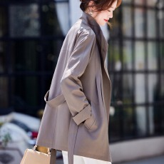 批发<b class='q'>风衣</b>外套女中长款春秋2025新款时尚高端<b class='q'>品牌</b>洋气百搭女士立领上衣