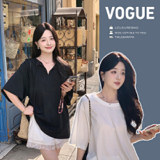 批发新款孕妇装蝴蝶结绑带前后两穿T恤女<b class='q'>夏</b>季五分袖宽松白色圆领上衣