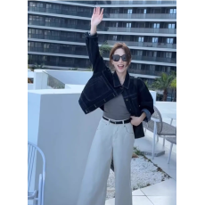 批发正品小个子<b class='q'>休闲</b>牛仔<b class='q'>外套</b>女2025秋装新款时尚<b class='q'>休闲</b>宽松短款夹克上衣