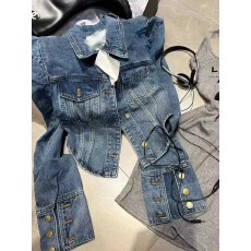 批发复古仔外套女士短款春秋新款炸街设计感宽松百搭辣妹时尚上衣<b class='q'>夹克</b>