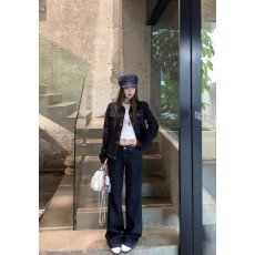 批发黑色牛仔外套女春<b class='q'>秋</b>季2026新款修身显瘦收腰巨好看的牛仔衬衫女款