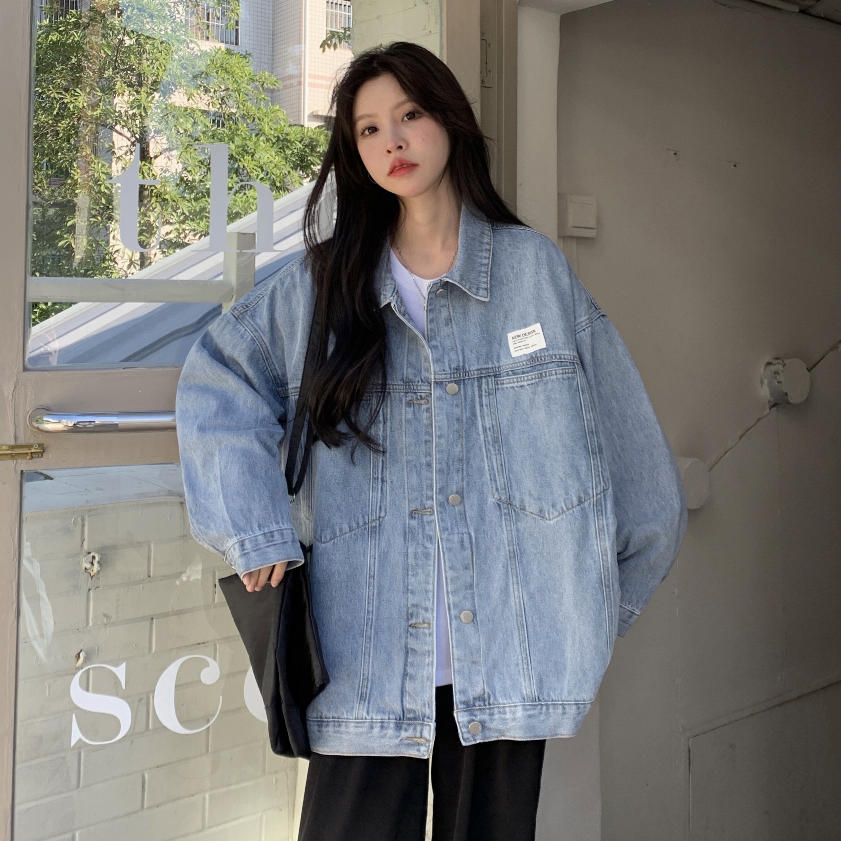 레트로 항구 바람 데님 여성 코트 봄 가을 한국 스타일 루즈핏 다용도 야구 유니폼 2026 년 새로운 트렌디 재킷 맨위