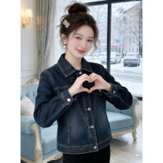 批发时尚休闲牛仔外套女2026秋季新款小个子洋气复古<b class='q'>百搭</b>减龄夹克上衣