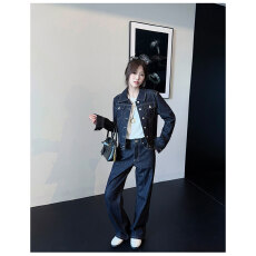 批发aassss赤耳原牛丹宁宽松廓形牛仔<b class='q'>外套</b>显瘦<b class='q'>修身</b>短款上衣复古牛仔裤