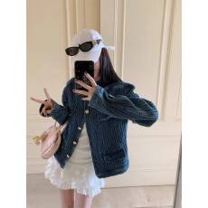 批发小香风牛仔外套女秋季2026新款短款复古气质立领蓝色上衣外穿夹克