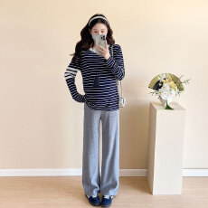 批发孕妇装针织衫大版型 秋冬新款圆领宽松上衣时尚百搭舒适韩版