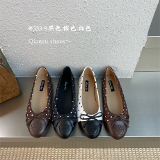 批发法式缎面波点浅口单鞋女2026春<b class='q'>夏</b>气质蝴蝶软平底豆豆玛丽珍奶奶鞋