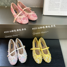 批发温柔新中式玫瑰花网纱玛丽珍鞋2026春夏新款蝴蝶结仙女风渔网单鞋
