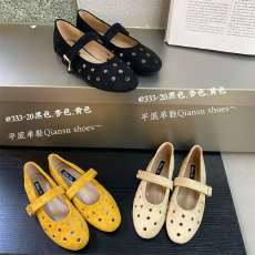 批发甜美风一字带玛丽珍镂空平底鞋女2026年<b class='q'>夏</b>新款仙女风芭蕾舞鞋单鞋