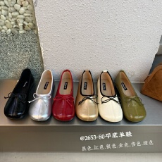 批发2026秋季<b class='q'>韩版</b>蝴蝶结圆头平底单鞋女 深口芭蕾舞鞋百搭奶奶鞋