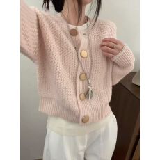 毛衣针织开衫女2025秋季新款韩版宽松显瘦圆领套头百搭针织衫上衣