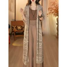 批发高档时尚镂空防晒<b class='q'>针织</b><b class='q'>开衫</b>外套春夏新款宽松慵懒百搭薄款长袖外搭