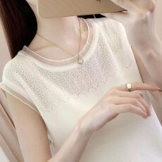 批发背心吊带女夏宽松西装内搭冰丝无袖打底白色T恤女外穿潮<b class='q'>百搭</b>上衣