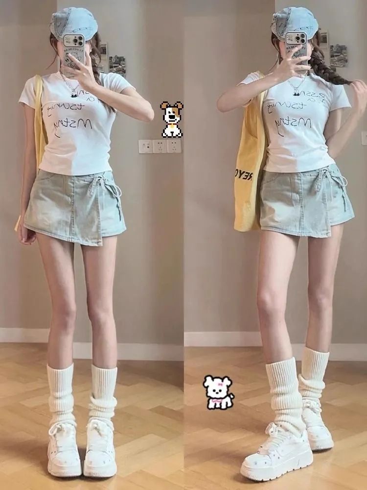 한 부서 레트로 하이웨이스트 데님 반신 스커트 여성 2026 새로운 품격 다용도 몸매 가꾸기 표지 고기 슬림해 보이는 타이트 스커트 미니 스커트