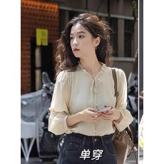 批发初秋穿搭一整套大码胖mm衬衫叠穿马甲牛仔裤子复古高级三件套装女