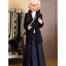 批发初秋搭配一整套大码胖mm<b class='q'>西装</b>外套碎花半身裙子韩系减龄漂亮套装女