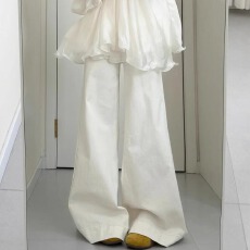 批发秋装搭配一整套大码微胖mm露肩<b class='q'>雪纺</b><b class='q'>上衣</b>阔腿裤韩系独特高级套装女