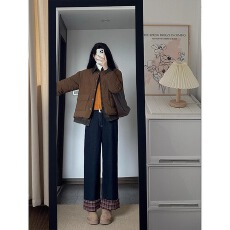 批发冬装搭配一整套大码胖mm棉服外套<b class='q'>牛仔裤</b>韩系穿搭减龄高级感套装女