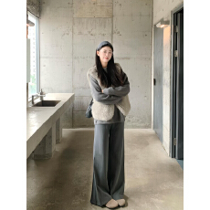 批发冬季穿搭一整套大码<b class='q'>胖</b><b class='q'>mm</b>棉服马甲叠穿打底衫微喇裤甜美三件套装女