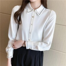 批发职场<b class='q'>轻熟</b>风女装雪纺衬衫女士长袖职业衬衣上班族穿搭通勤正装上衣