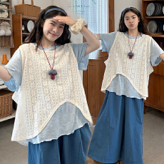 批发实拍2026夏款时尚无袖马甲T恤裤子孕妇三件套