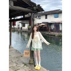 批发休闲防晒微透罩衫宽松休闲印花T恤2025<b class='q'>夏季</b>新款复古百搭长袖上衣