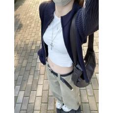 批发立领毛衣女长袖上衣早秋装春季韩系<b class='q'>修身</b>显瘦针织外搭开衫拉链<b class='q'>外套</b>