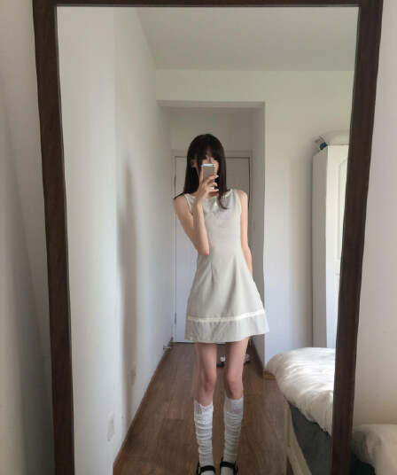 프랑스식 부드러운 순수한 욕망 바람 민소매 여성 드레스 여름 새로운 고유 한 슈퍼 아름다운 레이스 자수 조끼 미니 스커트