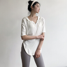 批发人棉200克#连帽运动上衣女网红普拉提宽松外穿百搭显瘦罩衫瑜伽服