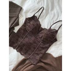 批发这件蕾丝…随手一搭都是氛围感的神！！自带胸型，穿上贴合不空杯