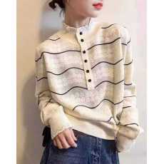 批发半高领长毛<b class='q'>欧根纱</b>套头针织衫