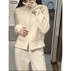 批发韩系高领拉链毛衣百搭针织开衫<b class='q'>外套</b>女装秋宽松<b class='q'>显瘦</b>气质上衣